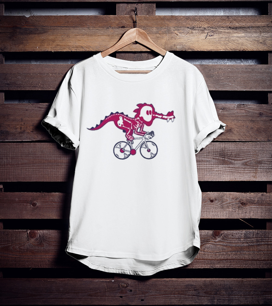 Ef Pro Cycling Skeleton Dinosaur On Bike T-Shirt