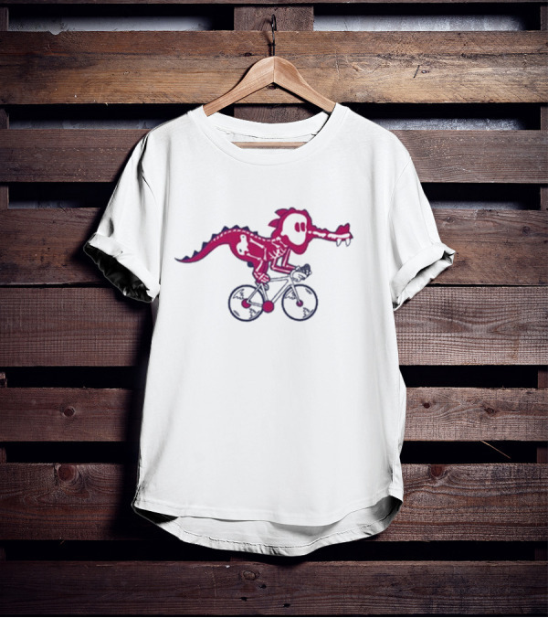 Ef Pro Cycling Skeleton Dinosaur On Bike T-Shirt