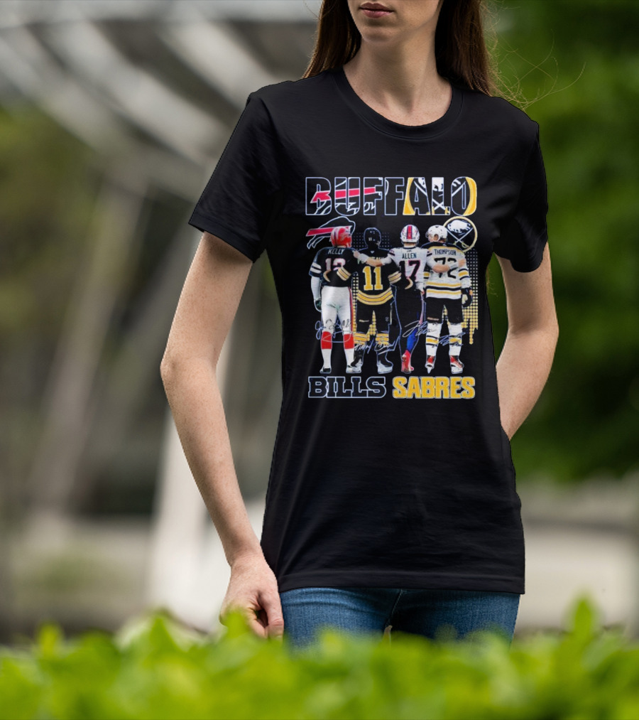 BUFFALO BILLS SABRES KELLY ALLEN THOMPSON T-Shirt