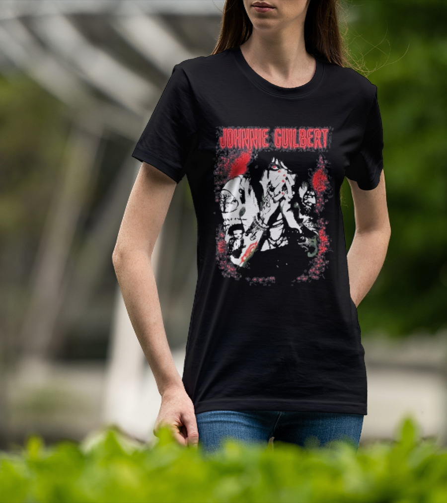 Johnnie Guilbert Red And Black Artistic Tattoo T-Shirt