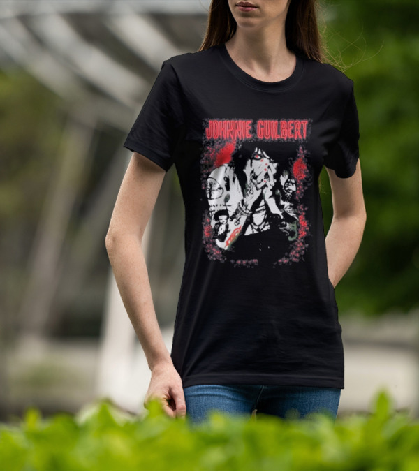 Johnnie Guilbert Red And Black Artistic Tattoo T-Shirt