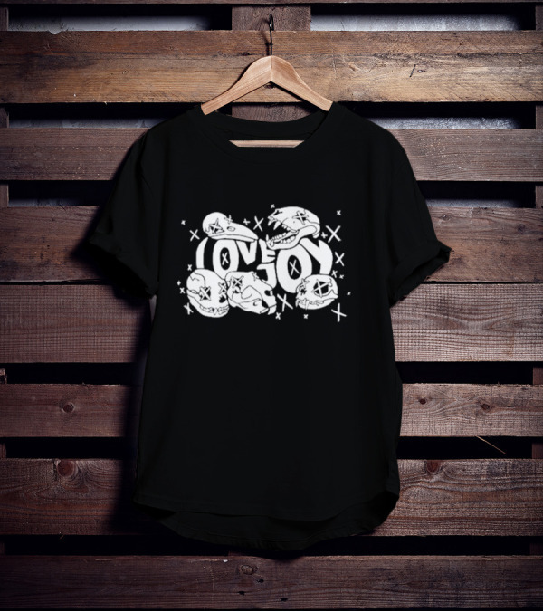 Lovejoy X X Skull Art With Crossed Out Eyes T-Shirt