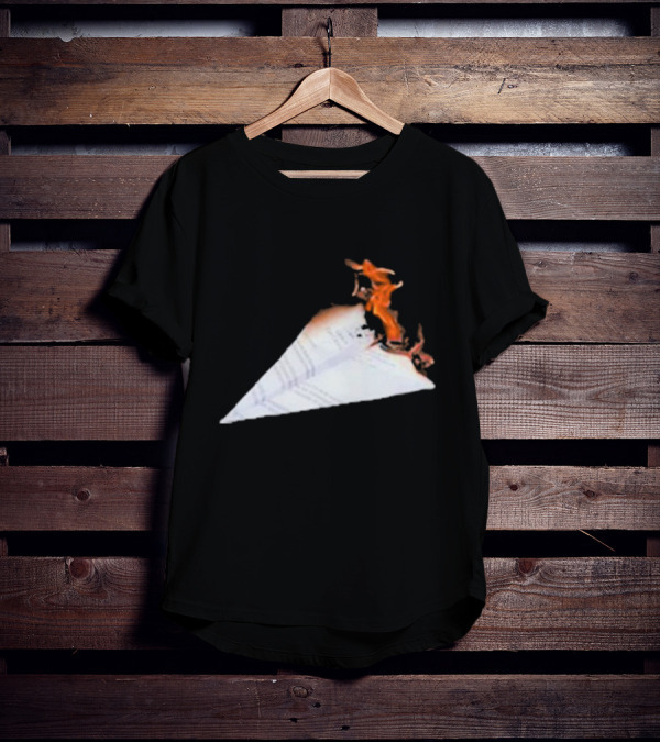 Lovejoyonline Lovejoy Nuisance Burning Paper Plane T-Shirt