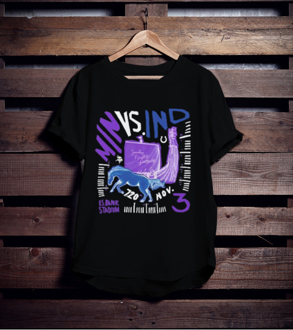 MIN VS. IND Sunday Night Football U.S. Bank Stadium Nov 3, T-Shirt