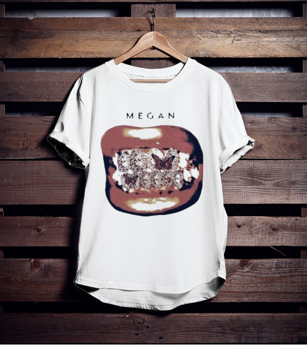 Megan Act II Grillz Diamond Bling Teeth T-Shirt