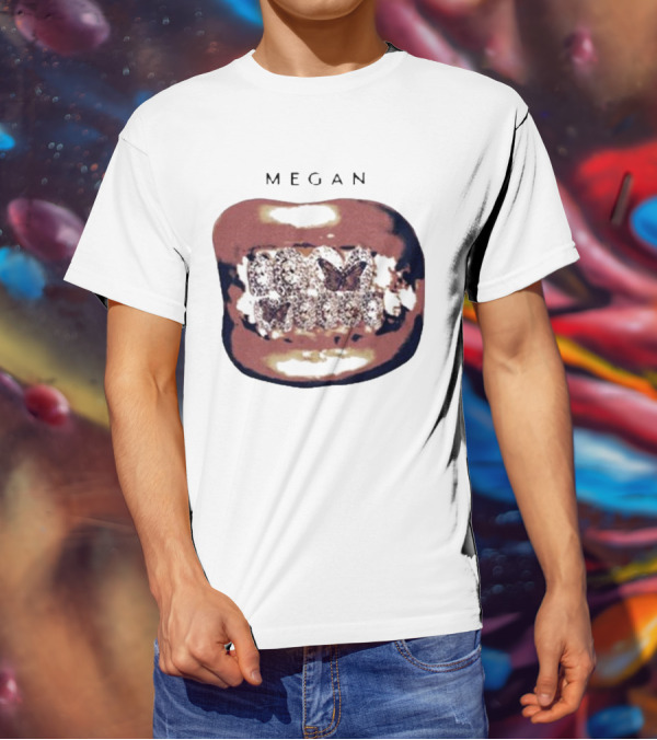Megan Act II Grillz Diamond Bling Teeth T-Shirt