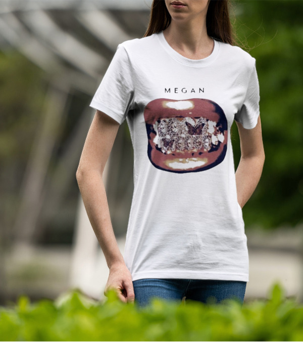 Megan Act II Grillz Diamond Bling Teeth T-Shirt