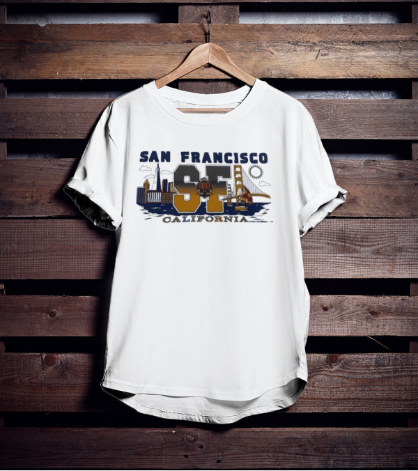 San Francisco SF Stedman California Golden Gate Skyline T-Shirt