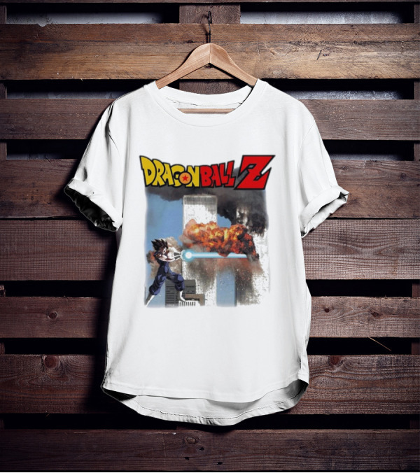 Dragon Ball Z Vegito 9/11 Twin Towers Controversial Image T-Shirt