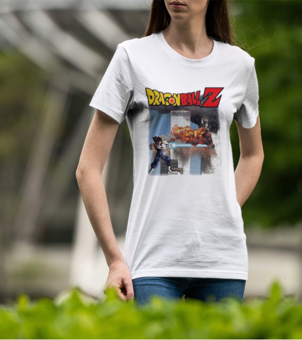 Dragon Ball Z Vegito 9/11 Twin Towers Controversial Image T-Shirt