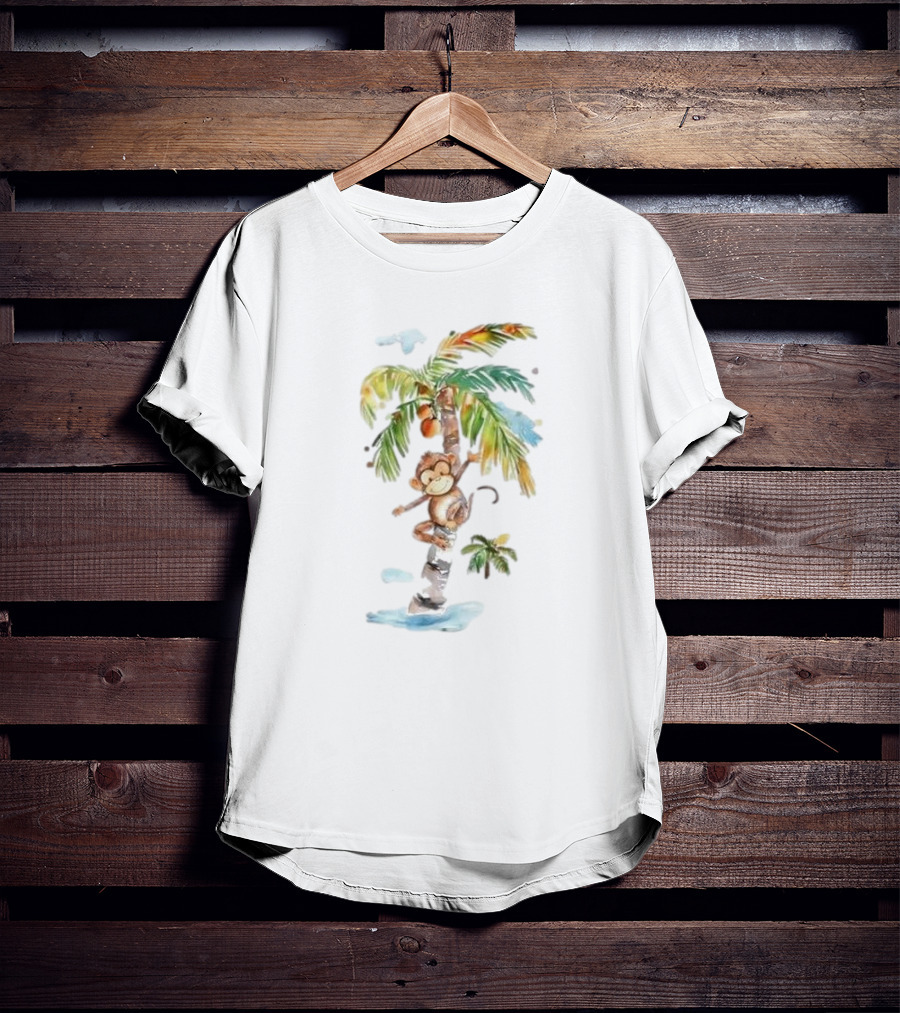 You Think You Just Fell Out Of A Coconut Tree Monkey And Palm T-Shirt