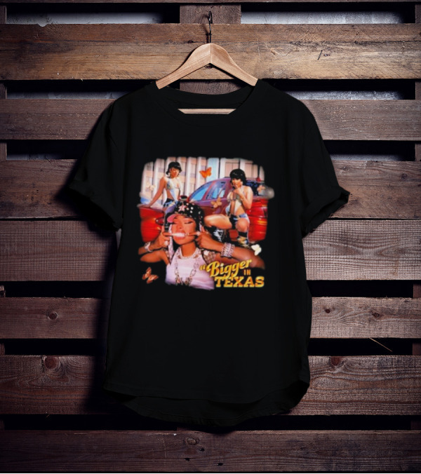 Bigger In Texas Retro Car And Girls T-Shirt