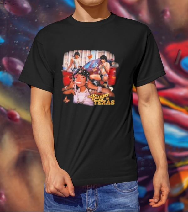 Bigger In Texas Retro Car And Girls T-Shirt