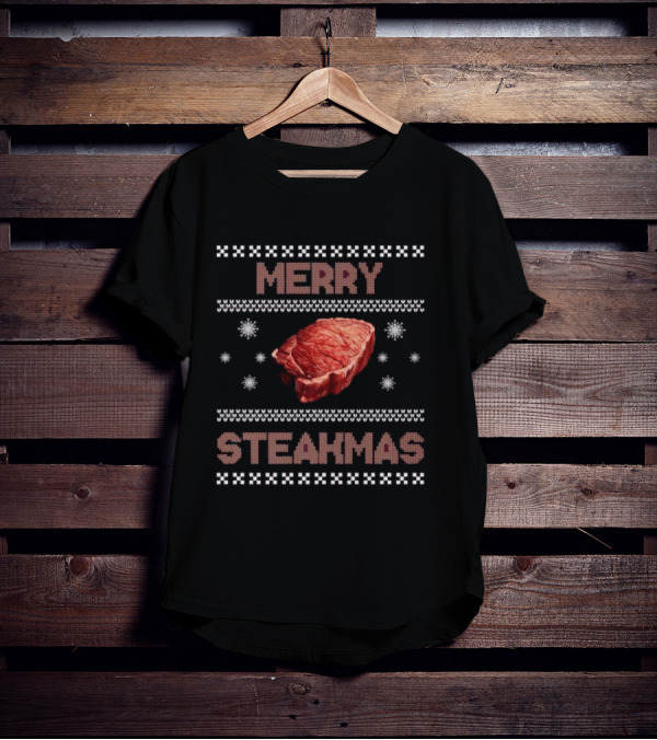 Merry Steakmas Festive Steak Holiday T-Shirt