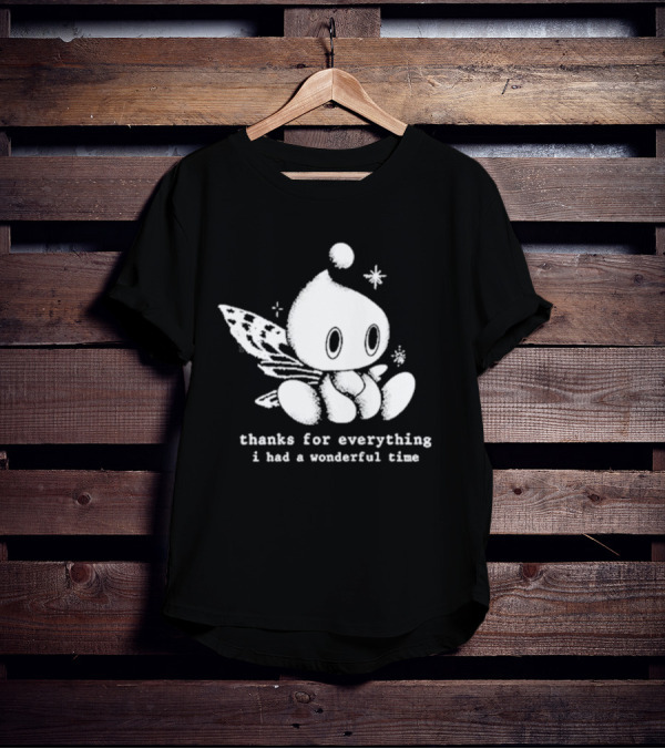 Mamono World Thanks For Everything I Had A Wonderful Time Cute Character With Wings T-Shirt