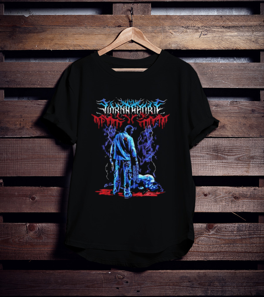 Lorna Shore My Blood Turns To Ice Graphic Electric Slasher Scene T-Shirt