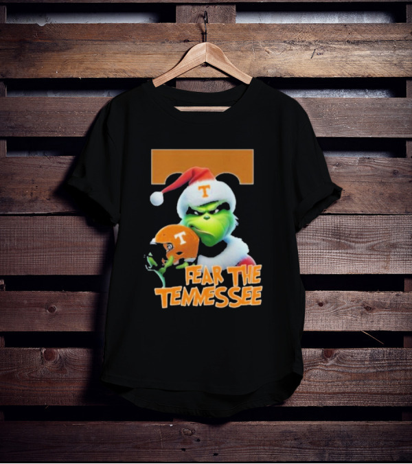 Fear The Tennessee Volunteers Grinch Football Helmets T-Shirt