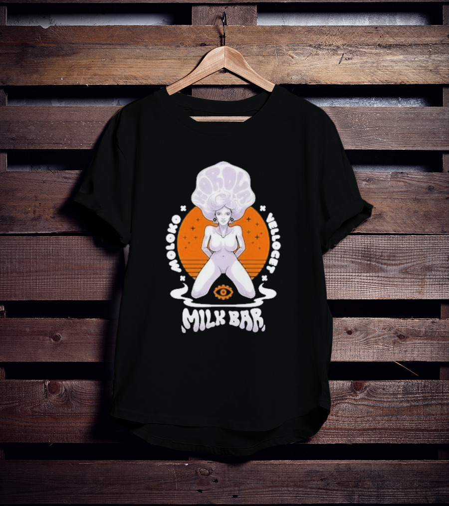 Korova Milk Bar Moloko Vellocet A Clockwork Orange Alex Malcolm McDowell T-Shirt
