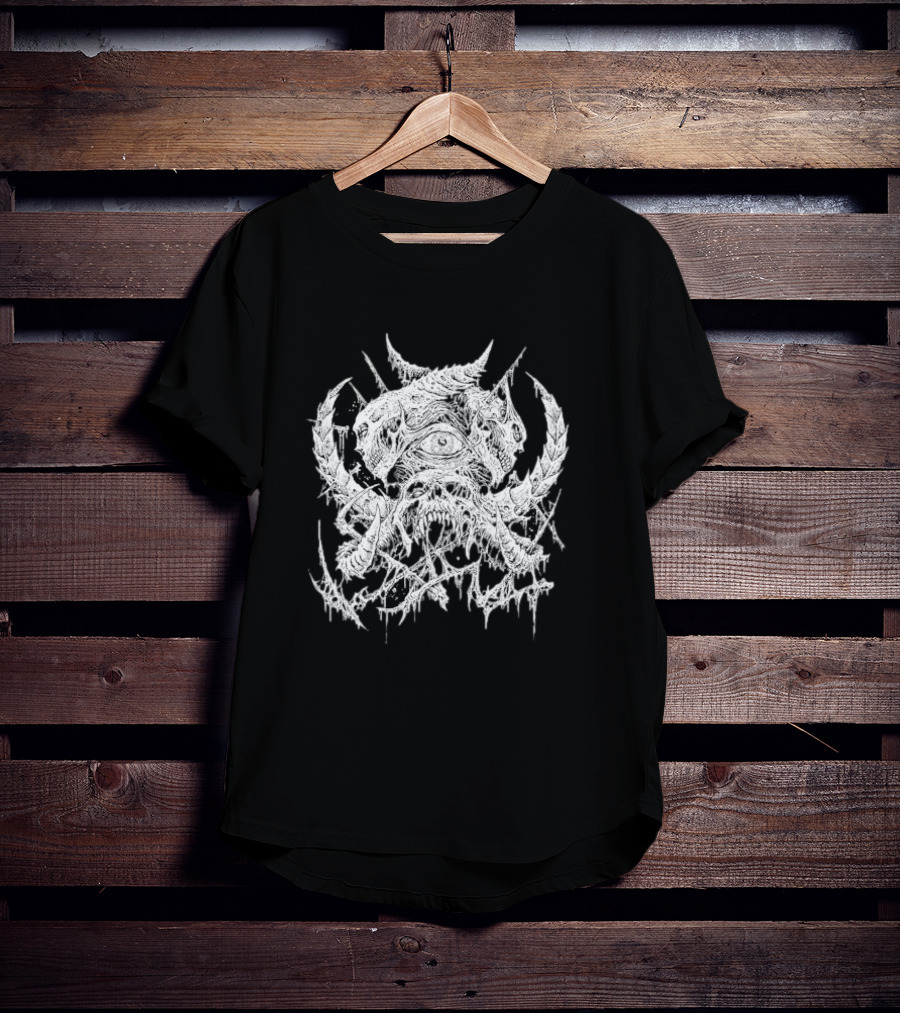 Whitechapel Doom Black Single Eye Monster Icon T-Shirt