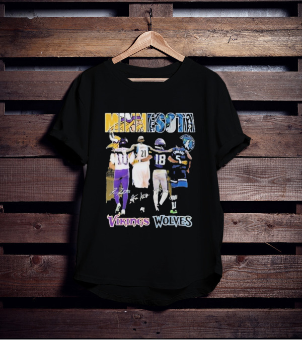 Minnesota Vikings Wolves Signature Collaboration T-Shirt