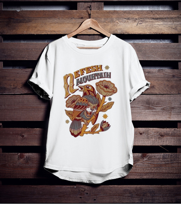 Nefesh Mountain Sparrow Vintage Floral Lion And Bird T-Shirt