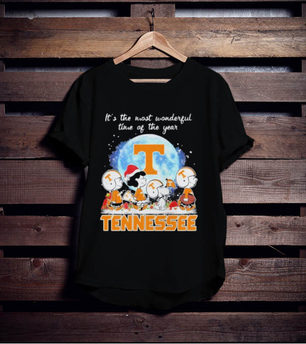 It's The Most Wonderful Time Of The Year Tennessee Volunteers Peanuts Football T-Shirt