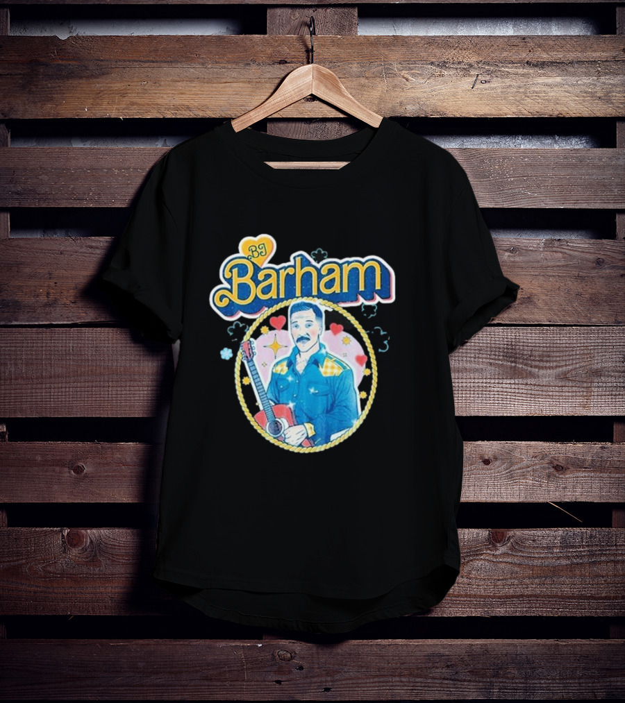 BJ Barham American Aquarium Barbie Heart Guitar Retro T-Shirt