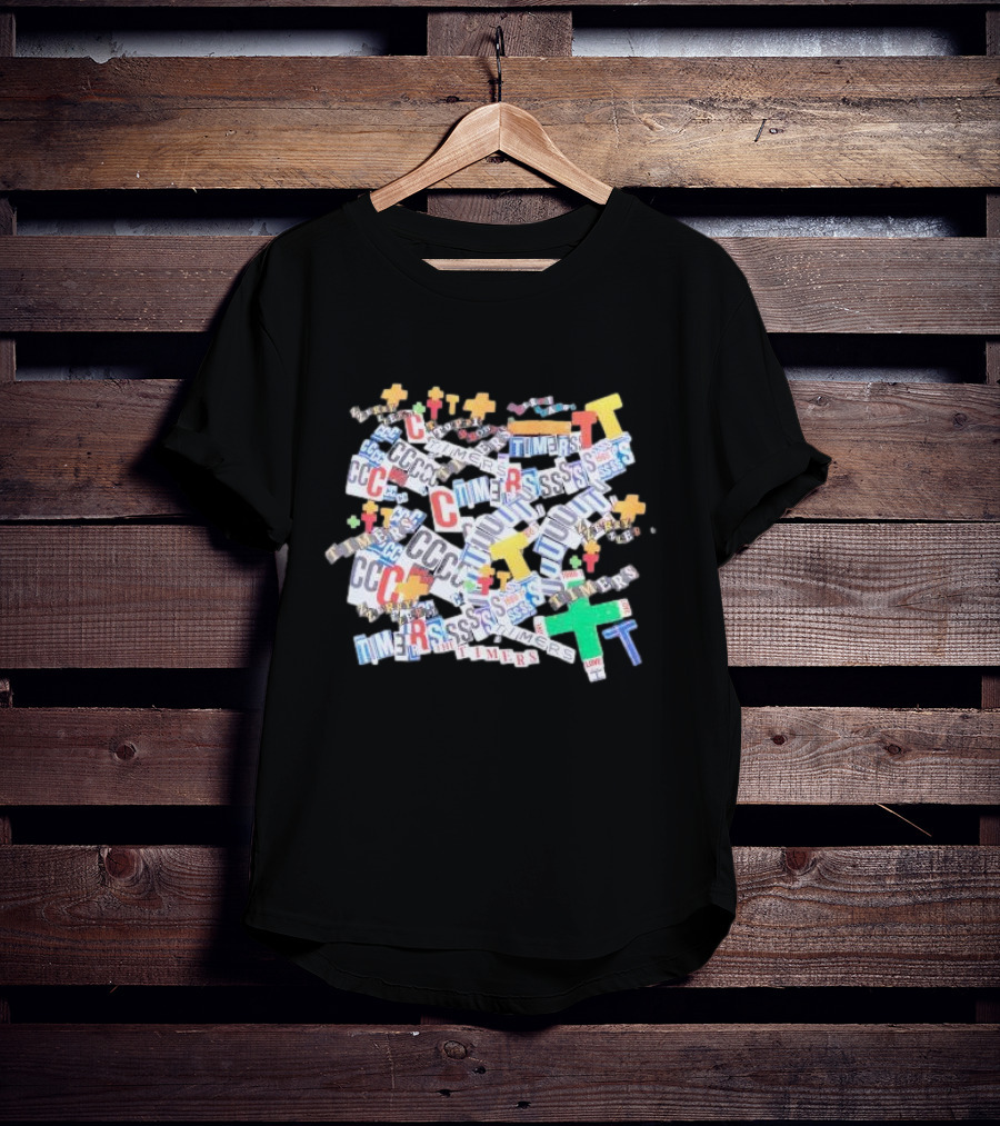 Neighborhood Nh X The Timers Collage Of Letters And Symbols T-Shirt