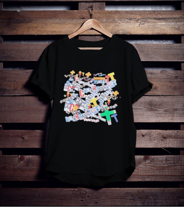 Neighborhood Nh X The Timers Collage Of Letters And Symbols T-Shirt