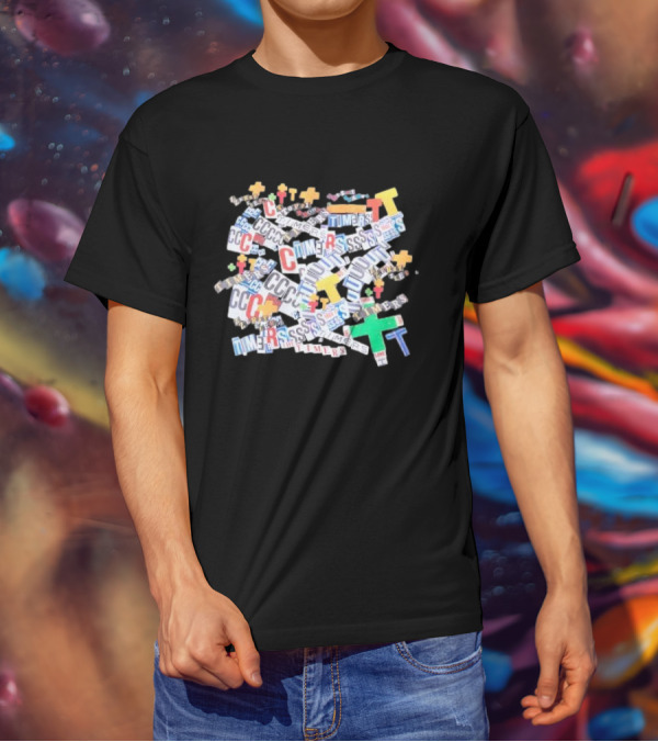 Neighborhood Nh X The Timers Collage Of Letters And Symbols T-Shirt