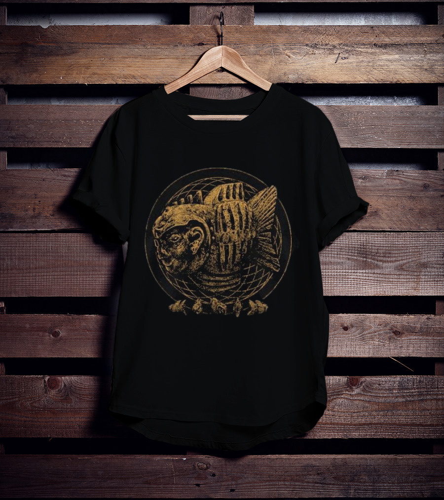 Small Boy Me Without You Fish Head Man Sculpture T-Shirt
