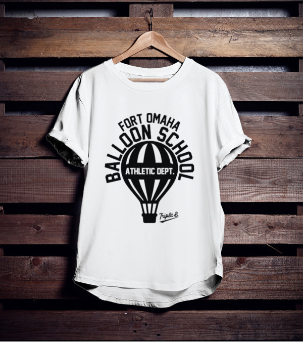 Fort Omaha Balloon School Athletic Dept Triple 8 Balloon T-Shirt