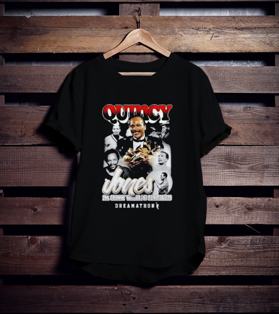 Quincy Jones Dreamathon 28x Grammy Winner 80 Nominations T-Shirt