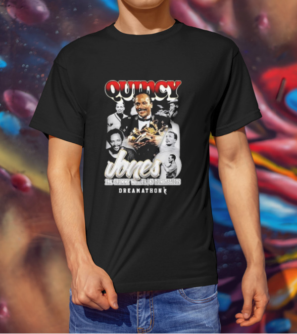 Quincy Jones Dreamathon 28x Grammy Winner 80 Nominations T-Shirt