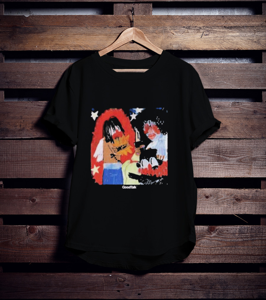 Gigi Goodtalk Skaiwater Artwork With Stars And Cartoon Figures T-Shirt