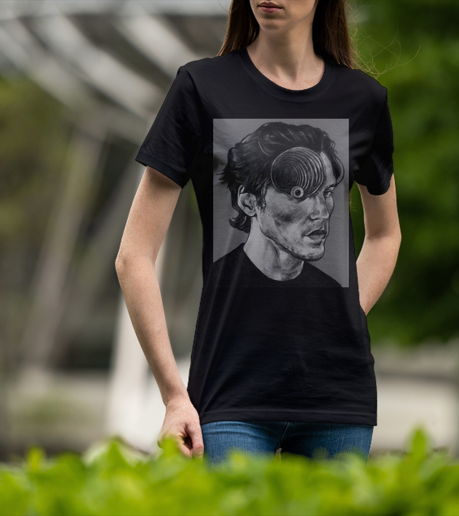 Ceo Of Jermart Jerma Uzumaki Manga Style Portrait Optical Illusion T-Shirt