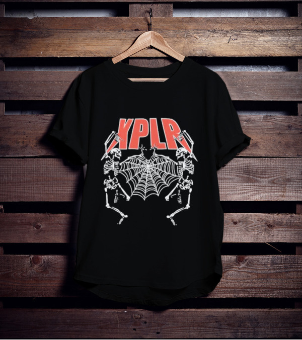 XPLR Dancing Skeletons By Sam And Colby With Spider Web T-Shirt