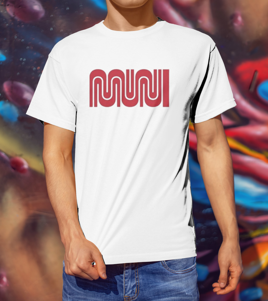 Muni Red Logo Ringer T-Shirt