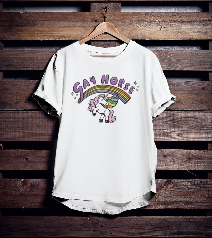 Gay Horse Unicorn Rainbow T-Shirt