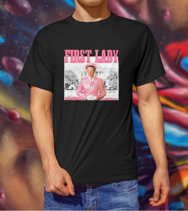 Mitali Parmar2 Elon Musk Pink First Lady White House T-Shirt