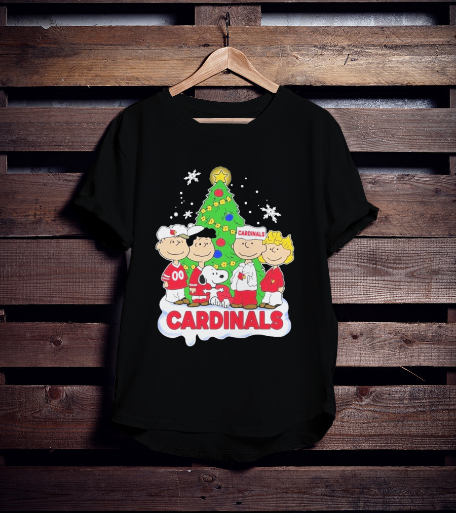 Arizona Cardinals Snoopy Christmas Peanuts Characters Cardinals Fans T-Shirt