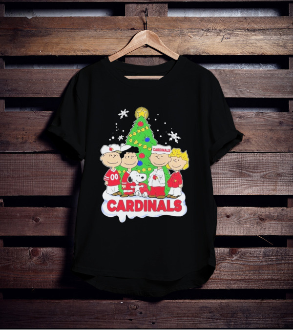 Arizona Cardinals Snoopy Christmas Peanuts Characters Cardinals Fans T-Shirt