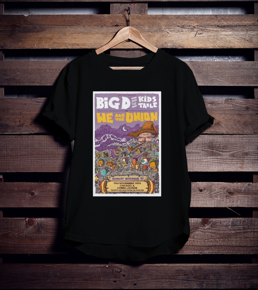 Big D And The Kids Table We Are The Union Devil In The Deep Blue Sea Midwest November 23 Cobra Lounge Chicago Nov 14 Tour T-Shirt