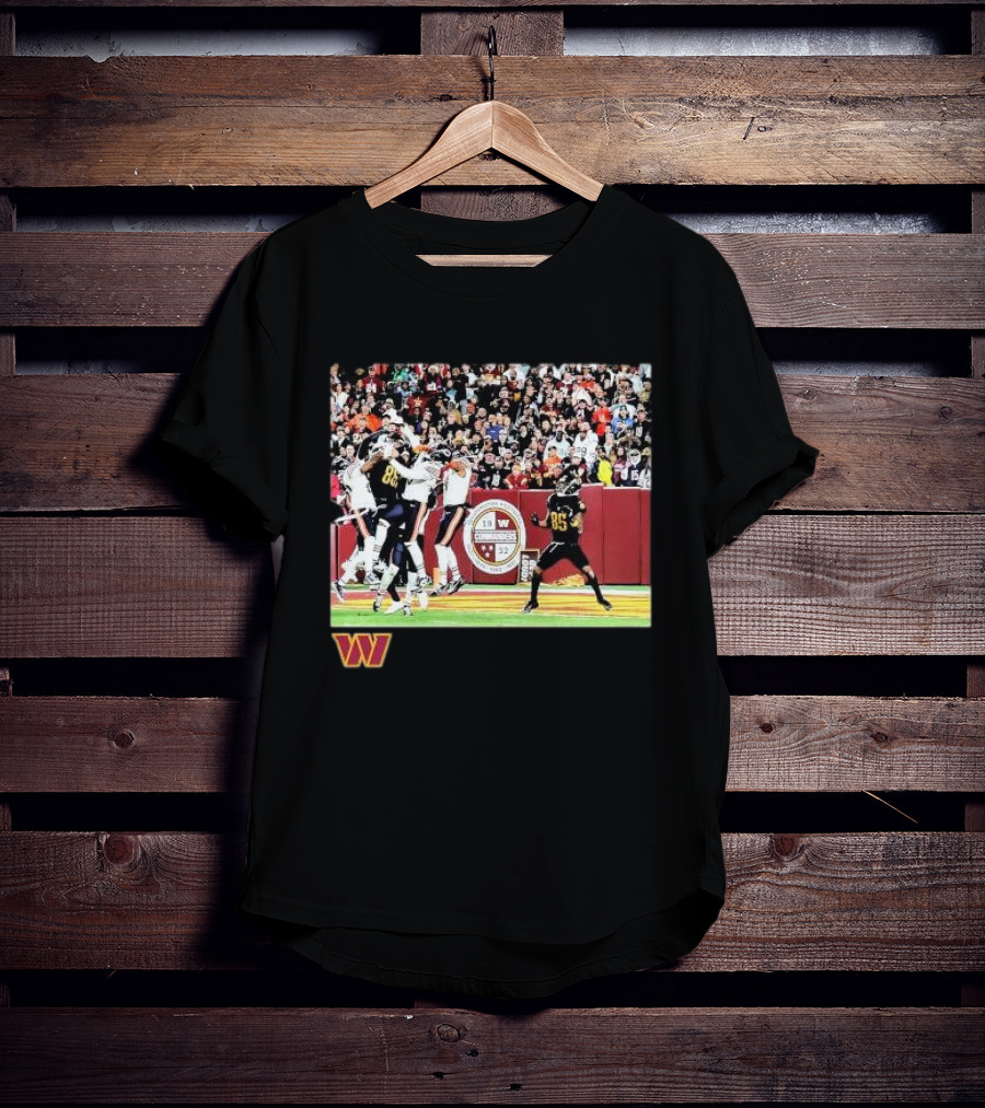 Washington Commanders Noah Brown Black NFL Flash Features Week 8 Action Scene T-Shirt