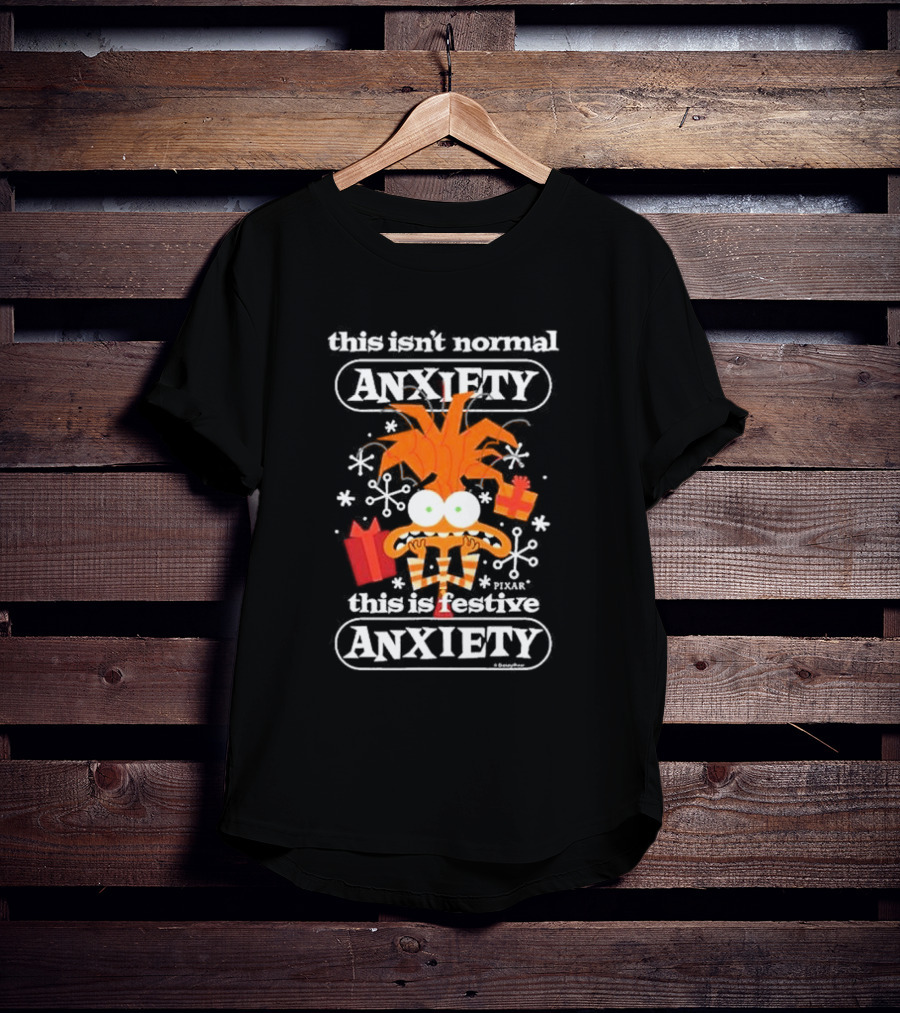 Inside Out Pixar This Isn’t Normal Anxiety This Is Festive Christmas T-Shirt