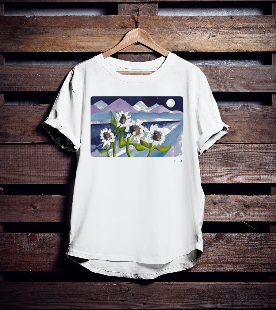 Sunflowers Under Starry Mountain Night - Big Thief Mema Mooowers T-Shirt