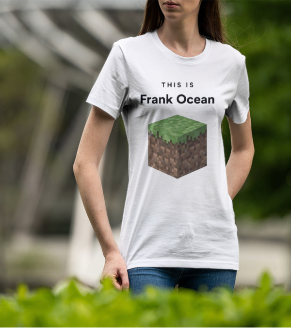 Minecraft Grass Block Parody This Is Frank Ocean Text T-Shirt
