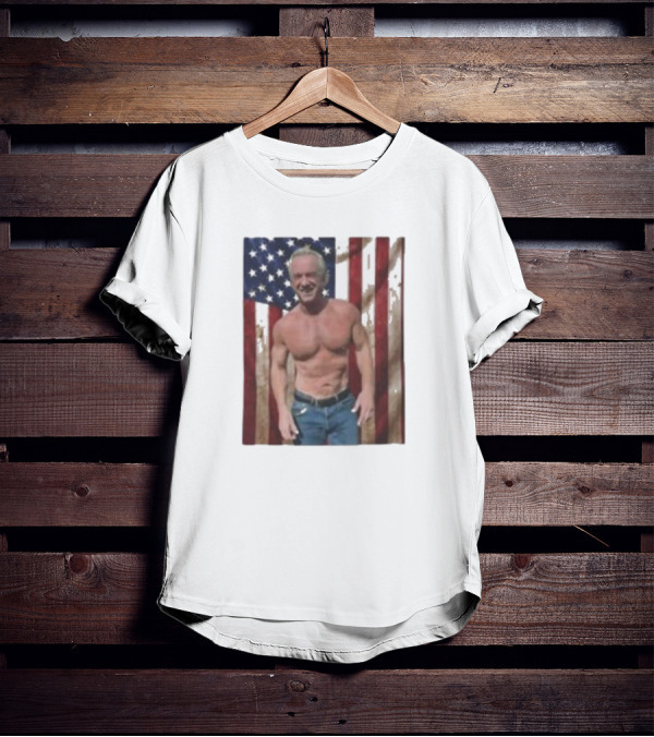 Kennedy No Make America Healthy Again USA Flag Muscles T-Shirt