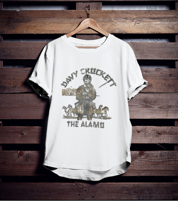 Davy Crockett The Alamo Pioneer With Horses T-Shirt