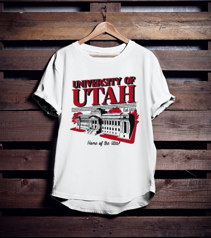 University Of Utah Home Of The Utes Est. 1850 Vintage Building T-Shirt